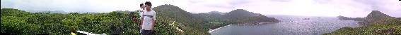 Panorama view of the upper flying site